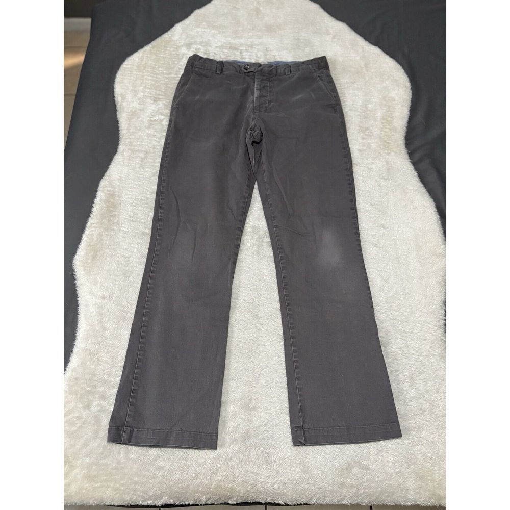 Gustin Mens Gray Straight Preppy Washed Pants‎ Size 32x32